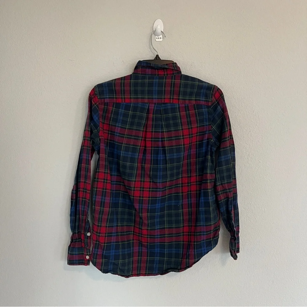 Ralph Lauren Boys Plaid Christmas Button Down Size L